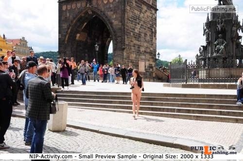 Public nudity photo nipactivity:MonaLee in Prague Follow me for more public... Public Flashing