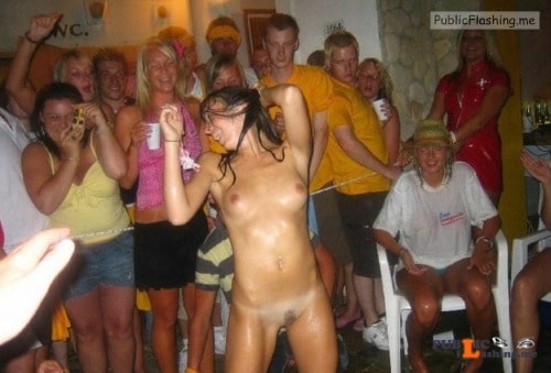 Public nudity photo hot party girls:Party girls... Public Flashing