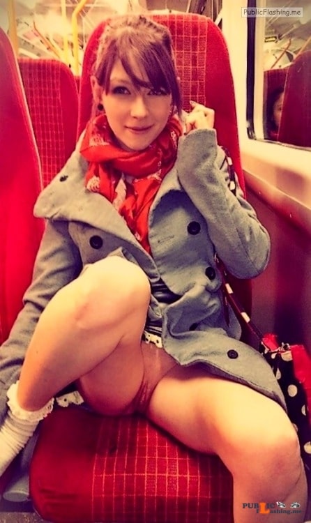 Public flashing photo voyeur girlsgoingcommando4:Upskirt train ride Public Flashing