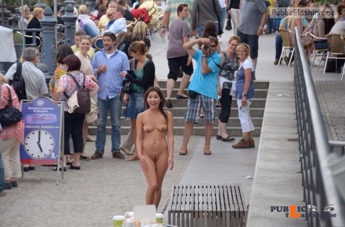 Public nudity photo exposed on public:Center of attention Follow me for more public... Public Flashing