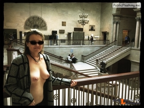 Exposed in public Enjoying a day out at the Art Institute of Chicago. Thank you... Public Flashing