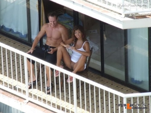 Public nudity photo carelessnaked:In a short dress and showing her pussy from hotel... Public Flashing