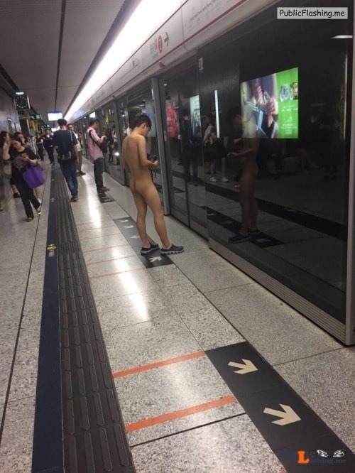 Public nudity photo walkingandswinging:Brave guy in Hong Kong… Follow me for more... Public Flashing