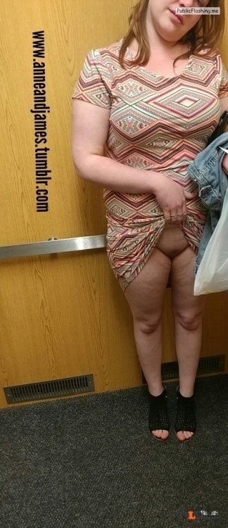 No panties anneandjames: Did I flash on the elevator.. Hehehe ? ? Happy... pantiesless Public Flashing