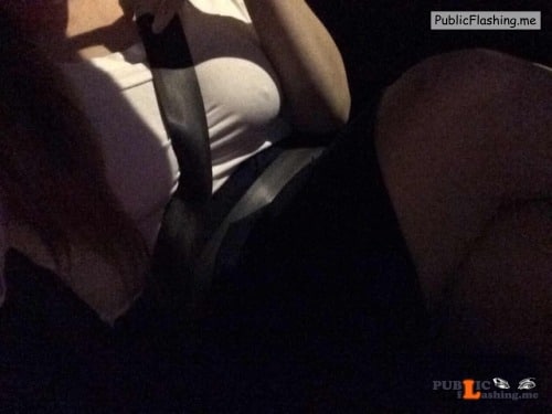 No panties alimaslove: Car journeys with my friend ;) How can this have... pantiesless Public Flashing