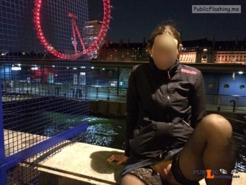 No panties reddevilpanties: Flashing in London pantiesless Public Flashing