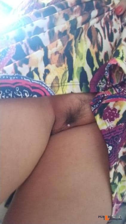 No panties pearlgstring: Summer time . Love to show of my little pussy . pantiesless Public Flashing