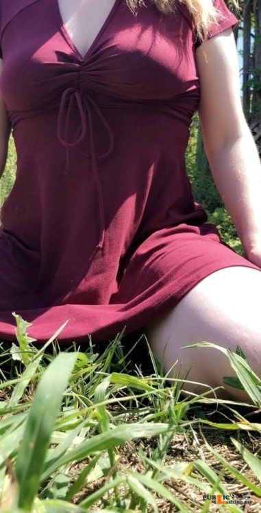 No panties esotericecstacy: Such a nice day today. pantiesless Public Flashing