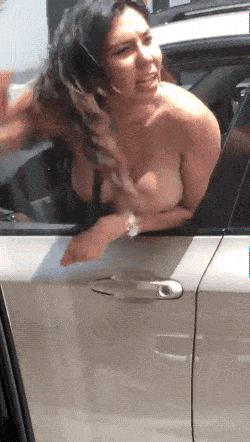 Exposed in public Acceptable road rage (GIFed)… Public Flashing
