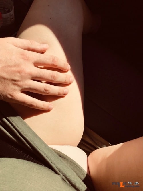 No panties sthlmcouple: Hubby helps me touch myself on the road   he’s... pantiesless Public Flashing
