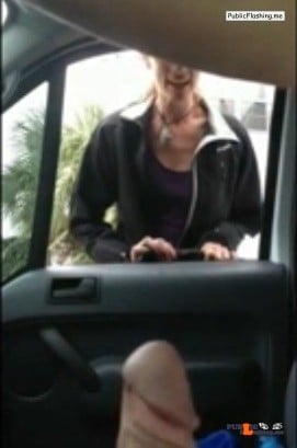 public dick flash - Dick flash and jerking in car girl wants to help VIDEO While guy was jerking his cock in a car some strange girl caught him in act and approached to the window and asked: “Can i help you with that?“.... - Amateur