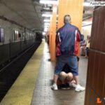 Public BJ in subway station