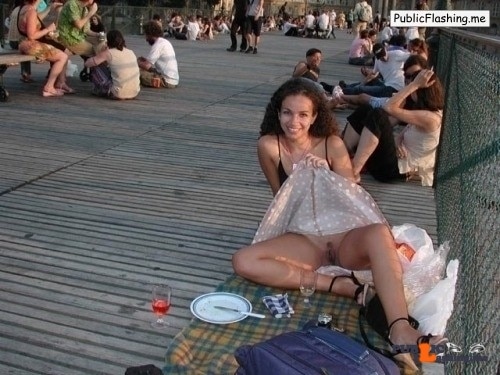 upskirt naked jucy pussy images - Upskirt pussy flashing with a smile – No panties! - Public Flashing Photo Feed