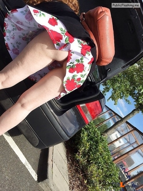 Ass flashing everwatchful: Wow…I WAS admiring those large flowers on her... Public Flashing