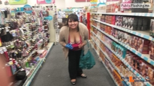 Flashing in public store Christie’s boyfriend sent us in these shots of her getting... Public Flashing