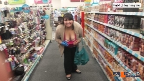 Public Flashing Photo Feed: Flashing in public store Christie’s boyfriend sent us in these shots of her getting…