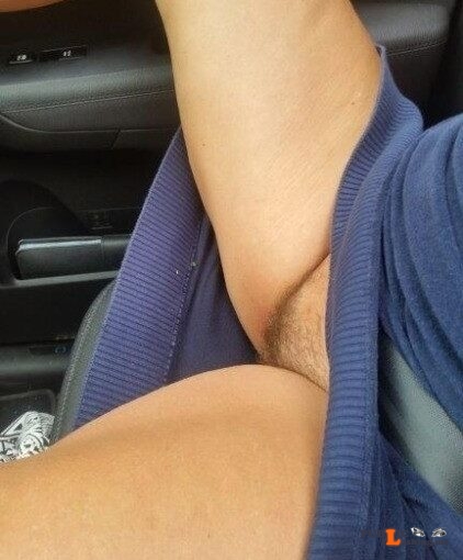 Exposed in Transit: A Hairy Cock Flash in the Car