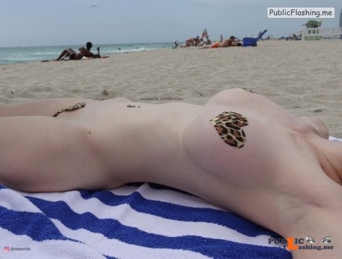 questionsandacts: Sunbathe on a public beach wearing only... Public Flashing