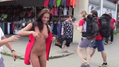 short dress gif - Wearing a dress nothing else with a full front exposed - Public Flashing Photo Feed