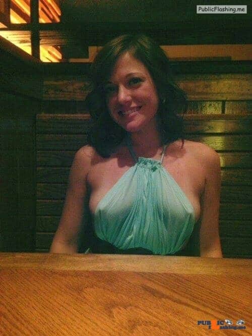 prom dress pokies - Exposed in public More breast than dress… - Public Flashing Photo Feed