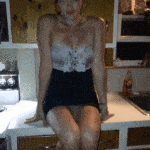 No panties anjohcplhavingfun: Home from a night out , pretty sure she was… pantiesless