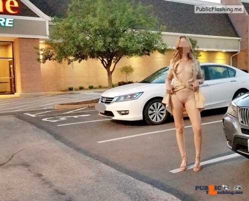 Public Flashing Photo Feed  : No panties xoxox-shhh: it looks empty, but there were cars everywhere and… pantiesless