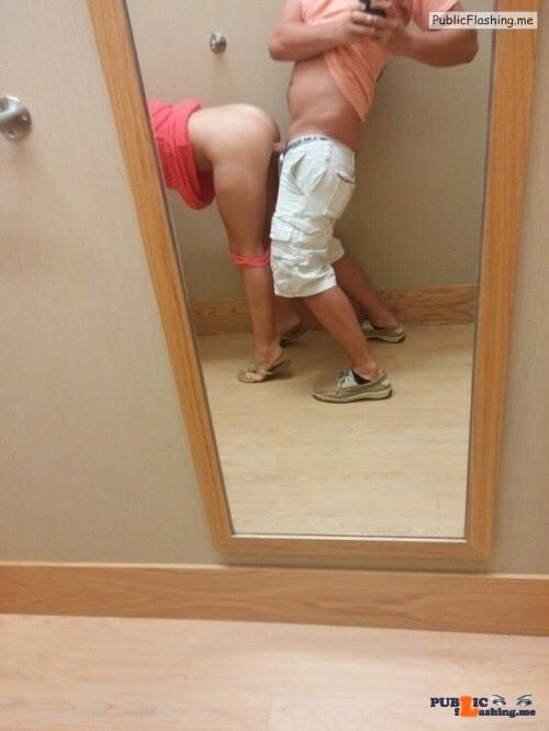 Public Flashing Photo Feed  : Exposed in public Dressing room sex selfie…
