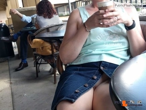 Public Flashing Photo Feed  : No panties dicmano: just-my-wife-and-nothing-else: Sitting by the door of… pantiesless