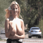 Public flashing photo flashing-and-nude-in-public: Young girl flashing pussy