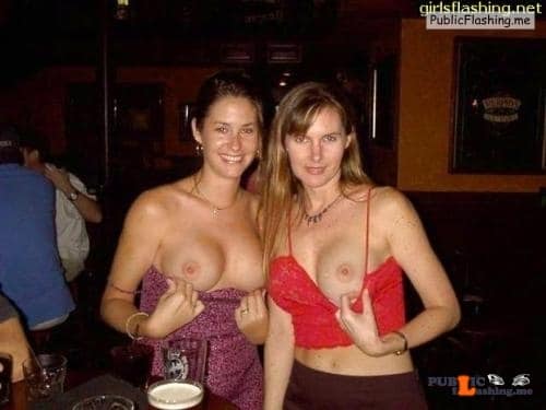 Public Flashing Photo Feed  : Public exhibitionists girlsflashinginpublic: Flashing boobs at the bar
