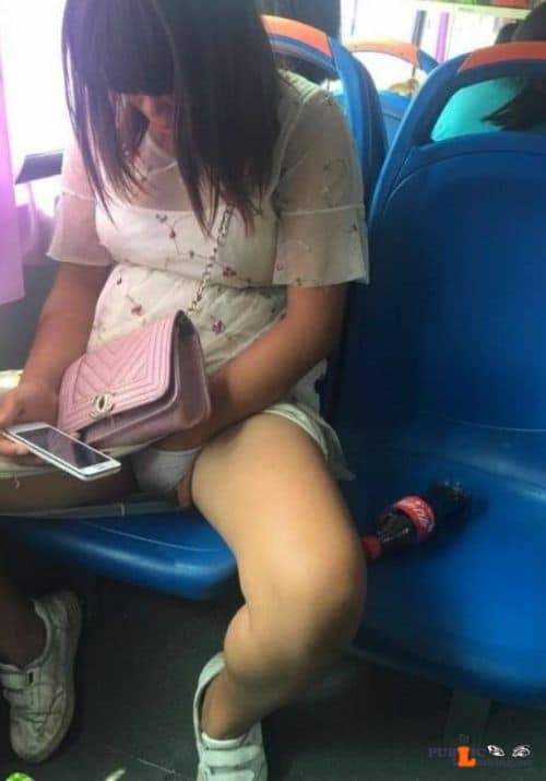 no undies porn - Exposed in public Getting off to porn on the bus… - Public Flashing Photo Feed