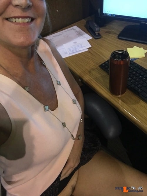 cleavage - No panties 918milftexter: More coffee and cleavage this Monday morning at… pantiesless - Public Flashing Photo Feed