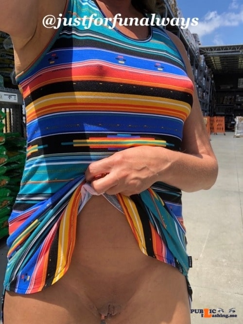 naked for all too see - No panties justforfunalways: Getting plants at Home Depot. You can see… pantiesless - Public Flashing Photo Feed