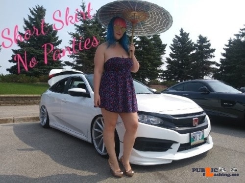 Public Flashing Photo Feed  : No panties sh0rtsk1rtnopanteez: Some car show fun this past weekend ? pantiesless