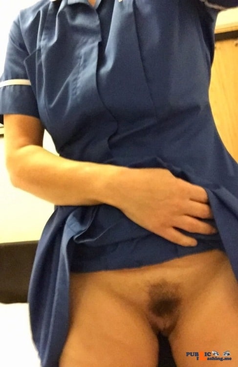 amateur flasching pix - No panties amateur-naughtiness: Quick flash from a horny nurse. pantiesless - Public Flashing Photo Feed