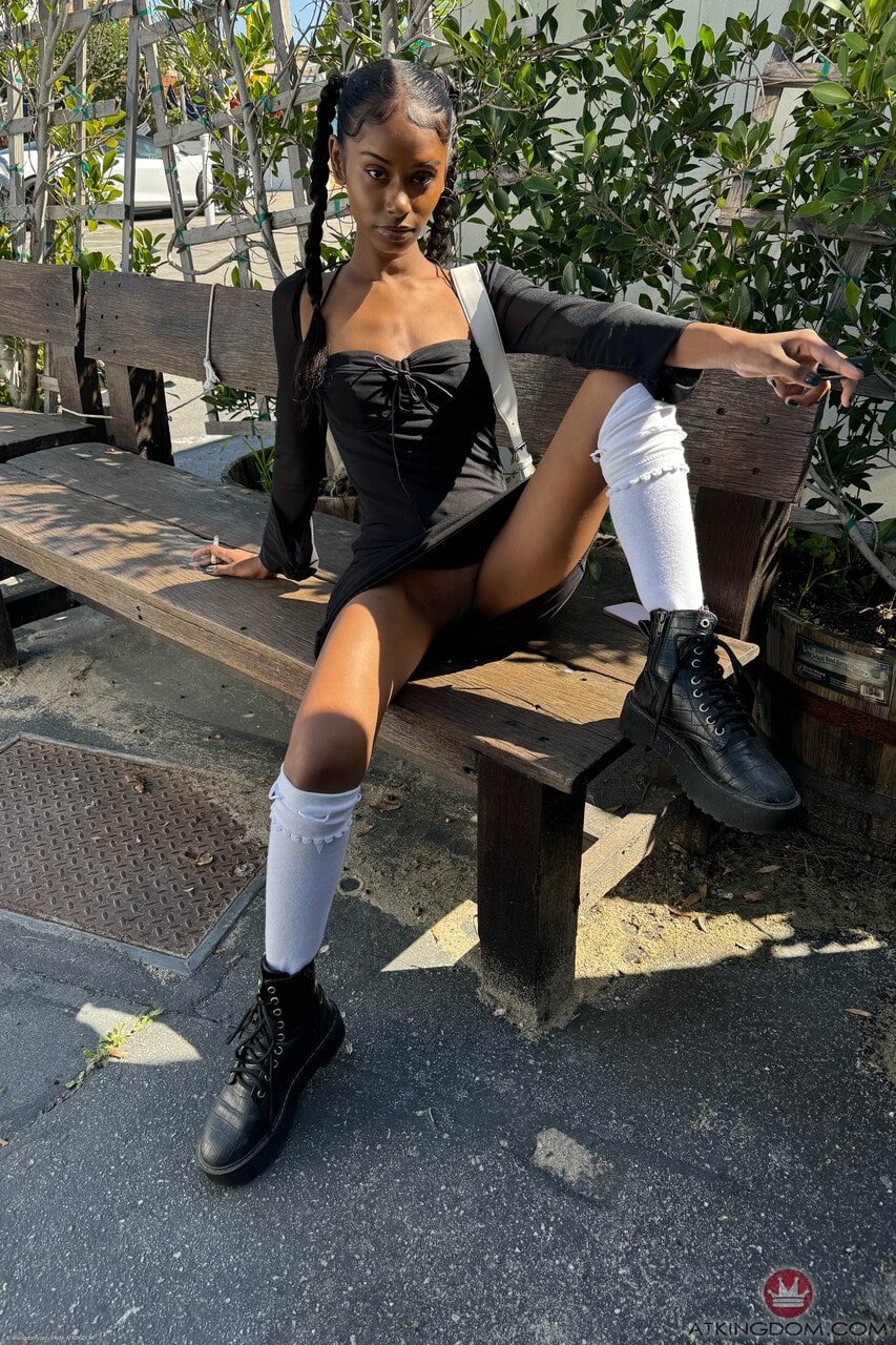 young flasher - Young Ebony Public Tease A playful young ebony beauty enjoys the thrill of flashing in public, radiating boldness, freedom, and irresistible confidence. - Ebony