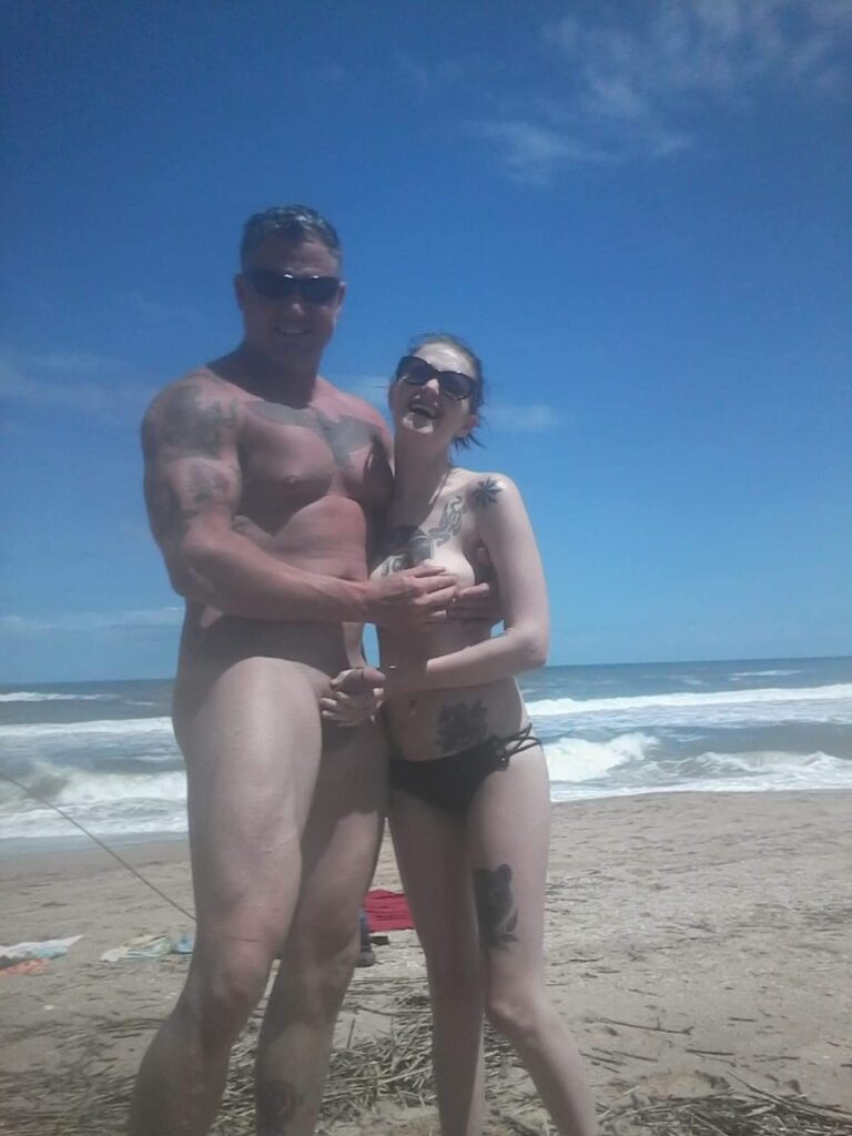 Sun-Kissed Couple: Nude Beach Encounter