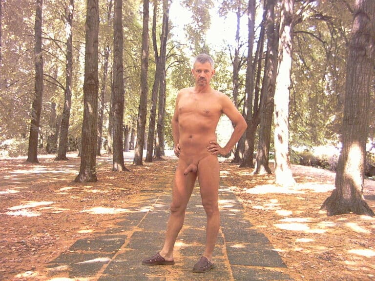 Exposed in the Woods: A Man’s Bold Display of Public Nudity