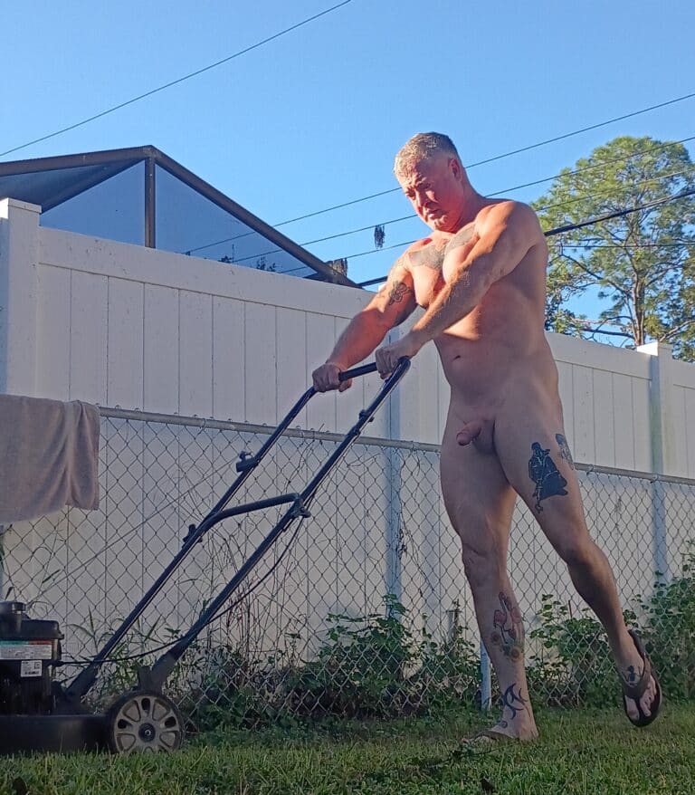 Amateur Nudity: Mowing the Yard in the Nude